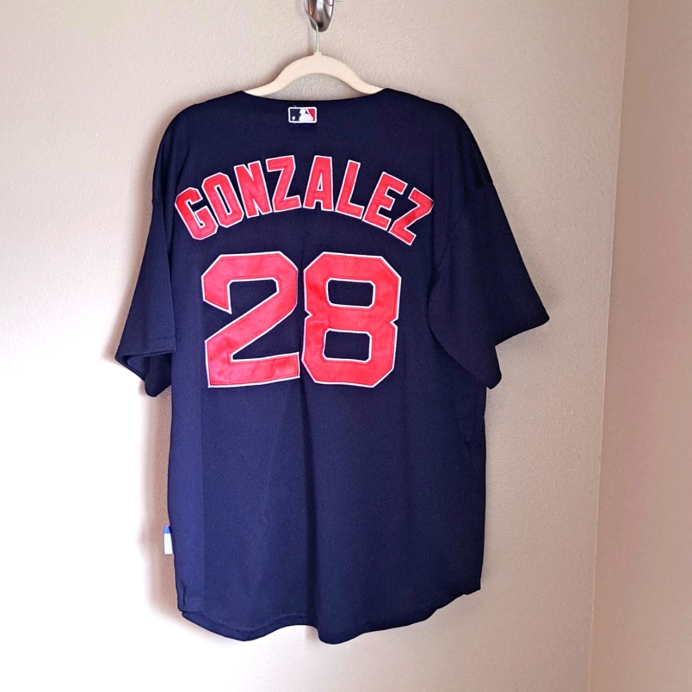 Vintage Made In USA Majestic Boston Gonzalez Number 28 Size 52